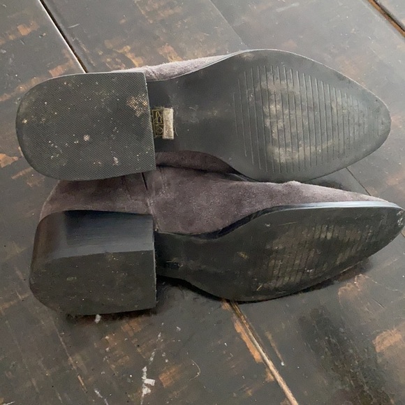 Grey suede/leather ankle boot - Picture 7 of 7